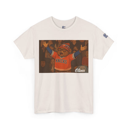 Oliver Outside Knicks Fan Tee – Courtside Energy Bear Style