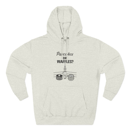 🥞/🧇Pancakes or Waffles? Hoodie – Funny Breakfast Debate Hoodie by G.O.A.T. Talk Tees