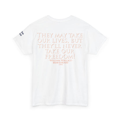 Oliver Outside Braveheart Parody Tee – Freedom Roar Bear
