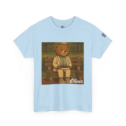 Oliver Outside Forrest Gump Parody Tee – Bench Time Classic