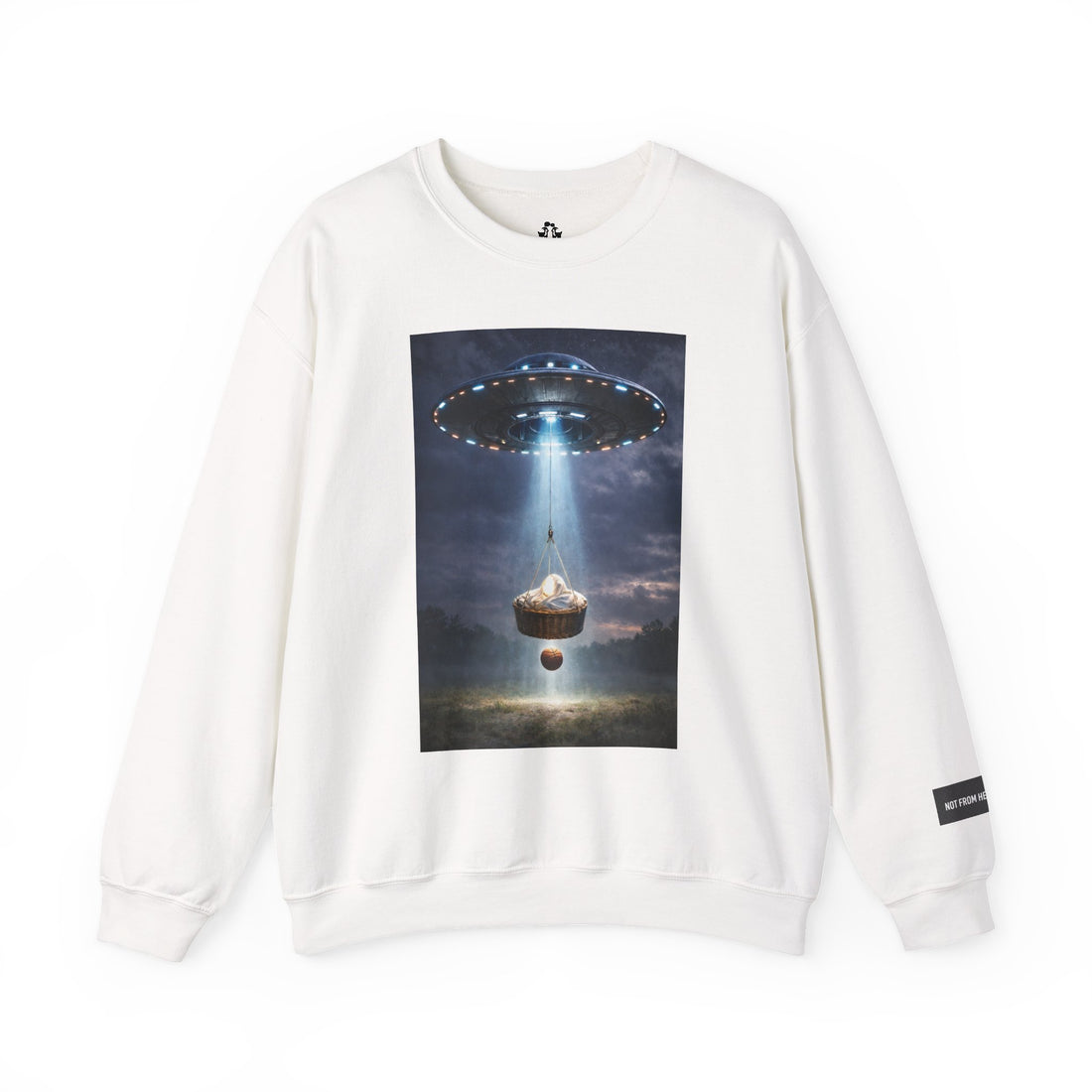 🏀 👑 🐐 🛸 - Not From Here Series – Incoming Transmission Sweatshirt | G.O.A.T. Talk Tees