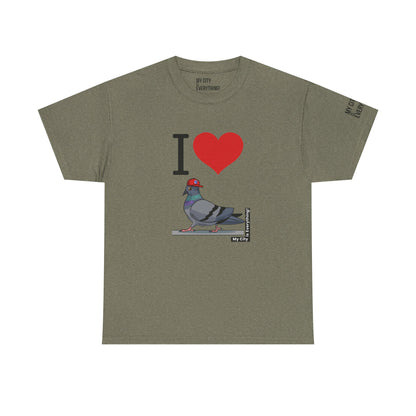 I ❤️ My City Pigeon Tee – Rangers Cap Edition | My City Is Everything!
