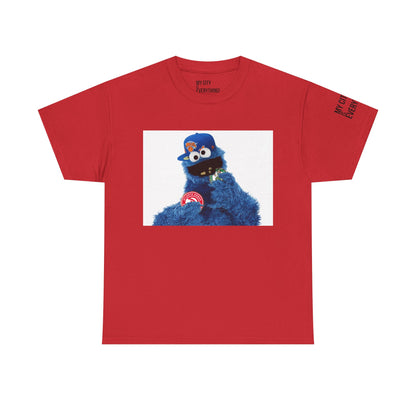 My City is Everything! NYC Cookie Monster Knicks Graphic T-Shirt – Streetwear Tee
