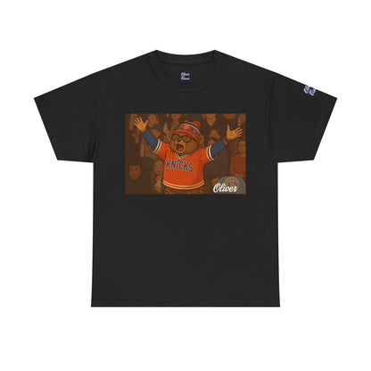 Oliver Outside Knicks Fan Tee – Courtside Energy Bear Style