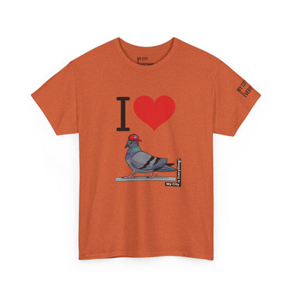 I ❤️ My City Pigeon Tee – Rangers Cap Edition | My City Is Everything!