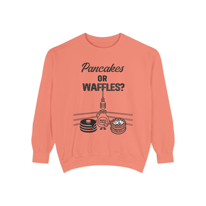 🥞/🧇Pancakes or Waffles? G.O.A.T. Talk Tees Debate Sweatshirt – Breakfast Battle Crewneck
