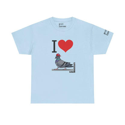 I ❤️ My City Pigeon Tee – Rangers Cap Edition | My City Is Everything!