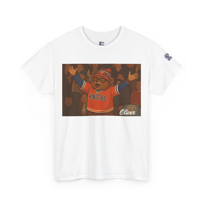 Oliver Outside Knicks Fan Tee – Courtside Energy Bear Style