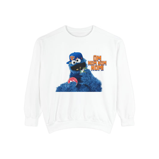 My City is Everything! NYC Cookie Monster Knicks Graphic Crewneck Sweatshirt