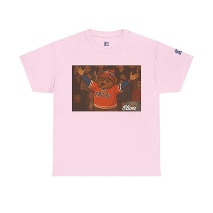 Oliver Outside Knicks Fan Tee – Courtside Energy Bear Style