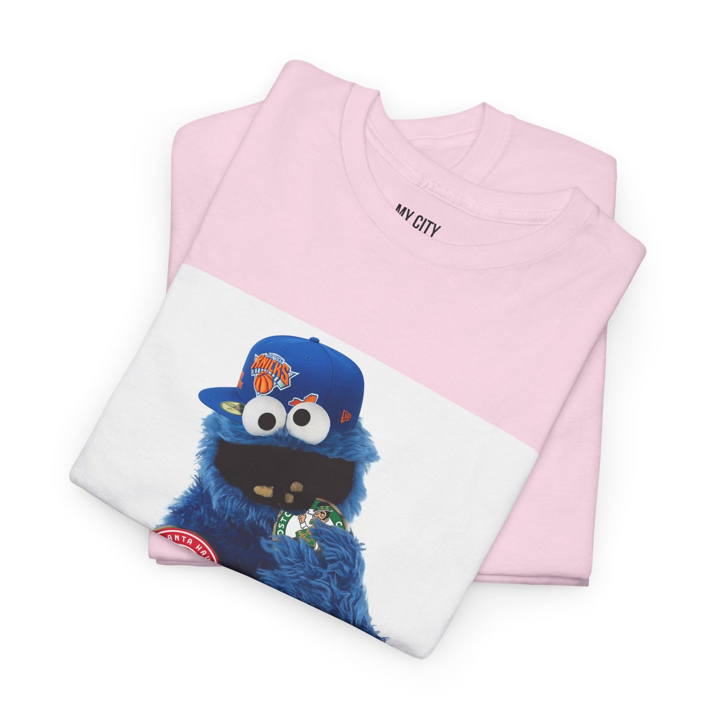 My City is Everything! NYC Cookie Monster Knicks Graphic T-Shirt – Streetwear Tee