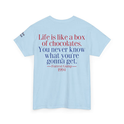 Oliver Outside Forrest Gump Parody Tee – Bench Time Classic