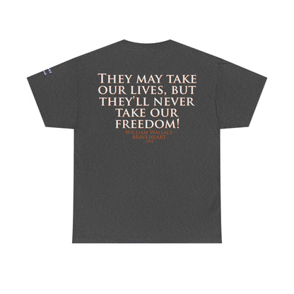 Oliver Outside Braveheart Parody Tee – Freedom Roar Bear