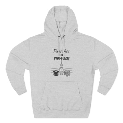🥞/🧇Pancakes or Waffles? Hoodie – Funny Breakfast Debate Hoodie by G.O.A.T. Talk Tees