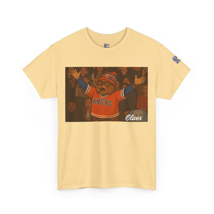 Oliver Outside Knicks Fan Tee – Courtside Energy Bear Style