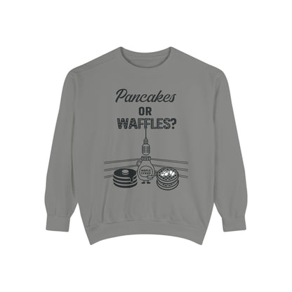 🥞/🧇Pancakes or Waffles? G.O.A.T. Talk Tees Debate Sweatshirt – Breakfast Battle Crewneck