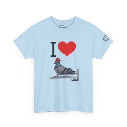 I ❤️ My City Pigeon Tee – Rangers Cap Edition | My City Is Everything!