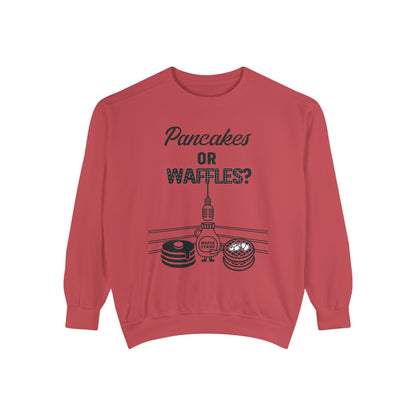 🥞/🧇Pancakes or Waffles? G.O.A.T. Talk Tees Debate Sweatshirt – Breakfast Battle Crewneck