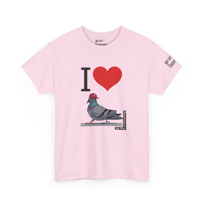 I ❤️ My City Pigeon Tee – Rangers Cap Edition | My City Is Everything!