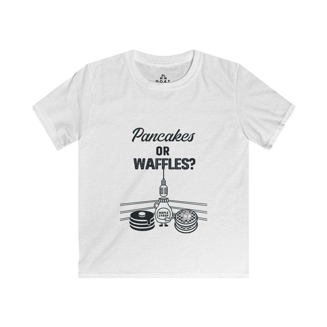 Kids Breakfast Debate Tee - Pancakes or Waffles? – G.O.A.T. Talk Tees