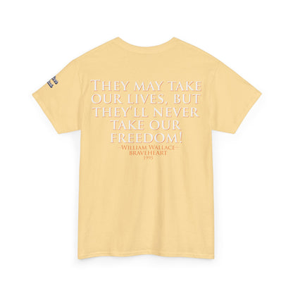 Oliver Outside Braveheart Parody Tee – Freedom Roar Bear