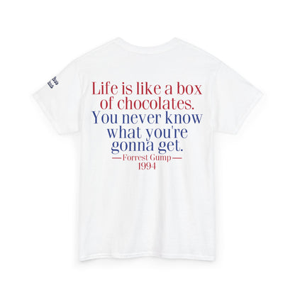 Oliver Outside Forrest Gump Parody Tee – Bench Time Classic