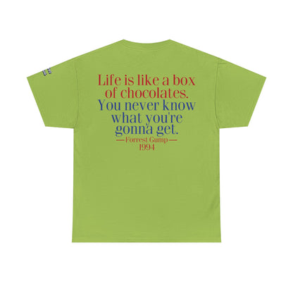 Oliver Outside Forrest Gump Parody Tee – Bench Time Classic