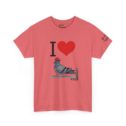 I ❤️ My City Pigeon Tee – Rangers Cap Edition | My City Is Everything!